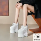 奢菲雅 新北公司/保售後 20cm內增高女鞋小個子恨天高舞臺走秀單鞋真皮坡跟松糕厚底增高鞋 SFY/155 保售後 快速出貨
