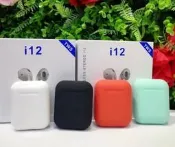 【可開統編】i12藍芽耳機 5.0無線雙耳運動藍芽耳機觸摸款磁吸雙通話 i7s i9S i10 tws藍芽耳機 8238