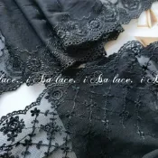 iAsa愛莎【現貨/手作材料】薔薇花牆網紗刺繡蕾絲花邊diy服裝洋裝童裝bjd娃衣裝飾拼接輔料