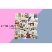 ［Little love ］無印風商品防水貼紙、禮物貼、電腦裝飾貼紙、行李箱裝飾貼紙（1入）