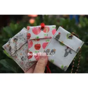 Sofie 機縫工房【仙人掌 香甜蘋果 小野菊】窄口香火袋 項鍊平安符袋 五色線護身符袋 手工符令袋 手作符咒袋 結緣品