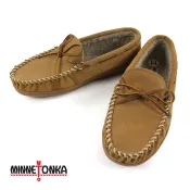 美國百分百【全新真品】MinneTonka Moccasin 鞋子 莫卡辛 印地安鞋 休閒鞋 9 11號 駝色 G336