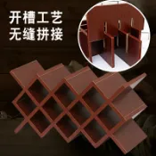設彩品牌旗艦店 菱形紅酒格/紅酒架 定製實木酒格子葡萄酒架方格菱形紅酒架酒格酒叉花格酒櫃格子訂做『XY36406』