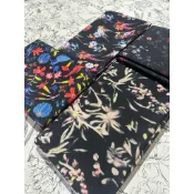 黑底花藝系列特多龍600D表布（一碼90*150cm$90)