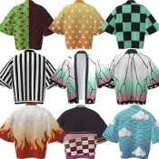 《實在購模型》鬼滅之刃睡衣cos服衣服服裝聯名兒童蝴蝶忍豬和服外套套裝周邊