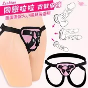 紫色情人 & 同戀拉拉  按摩棒專用穿戴皮褲﹝附2個固定環-大小通用﹞帶蛋蛋老二或吸盤都適用