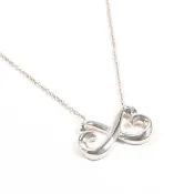 【日本直寄．二手美品】蒂芙尼 TIFFANY&Co. 項鍊 雙愛心 Paloma Picasso 銀 925 古董飾品