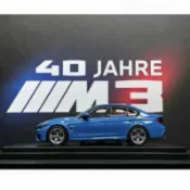 BMW 原廠F80 M3代表色（阿布扎比藍）1:64車模型車