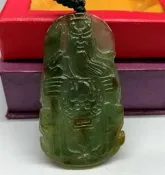 天然緬甸A貨 關聖帝君佛像.翡翠墜子
