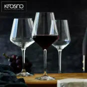 全球選品1館 生活百貨 Krosno波蘭 歐式玻璃紅酒杯套裝家用高腳杯6個葡萄酒杯
