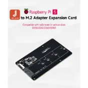 Raspberry Pi 5 專用 PCIe 到 M.2 NVME SSD 固態驅動器擴展板,帶 FPC 電纜支持 RP