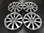 【中清中古物流區】AUDI奧迪A4原廠 10爪 17吋 5X112 8J ET47 66.5銀 極新