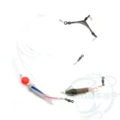 (店+)船釣潘多拉 2門白魚釣組 附小卷 三叉扁擔 白帶魚釣組 一包