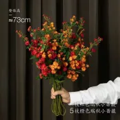 宜然創意生活館 仿真花ins風薔薇花輕奢客廳餐桌臥室擺飾婚禮裝飾假花插花花束