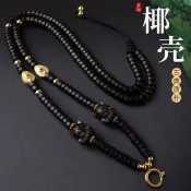 椰殼鈦鋼扣泰國系佛牌鏈吊墜鍊子掛繩狐狸九尾女王藏式唐卡繩 特賣Z