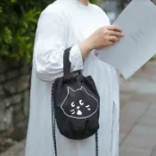 ｜Nya Ne-net驚訝貓束口水桶包側背包｜