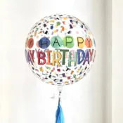 協貿國際日用品生活2館 ins彩虹紙屑波波球4D球生日快樂happy birthday氣球派對布置