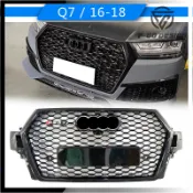 適用於2016-2018款Audi奧迪Q7改裝RSQ7款水箱罩前保桿水箱護罩中網格柵