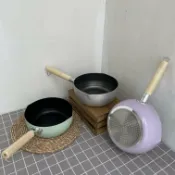 全球選品1館 生活百貨 日本雪平鍋雪花錘紋不粘鍋煎鍋奶鍋湯鍋寶寶輔食鍋電磁爐燃氣
