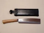精選直刀系列 武峰作  四角日本開山刀鍛打高碳鋼(黑皮木鞘)-大款 登山/開山刀/野營/砍刀