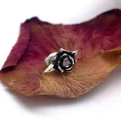 粉紅碧璽 薔薇耳環 925純銀