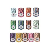(店+)遊戲籌碼 皇冠籌碼 (德州撲克籌碼 籌碼組 德州撲克 麻將 百家樂 高質感 大老二)