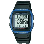 【CASIO】輕運動時代電子錶-藍框(W-96H-2A)正版宏崑公司貨