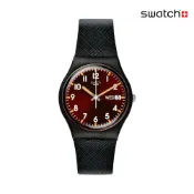 Swatch SIR RED 經典手錶/男錶/女錶/瑞士製造 SO28B704 (34mm)【官方旗艦店】