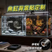 魚缸背景貼紙 福字系列 靜電貼 爆款 背景画 5d造景 水族箱壁纸 造景自粘免胶 背景圖 天道酬勤系列 水晶貼