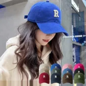 (店+)【Truda Girl】《杜達女孩》大R刺繡貼布字母12色棒球帽 鴨舌帽 美式復古棒球帽 防曬帽 字母帽 刺繡帽 帽子 棒球帽 潮帽 男女 帽