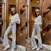 someone jeans 割破長腿喇叭褲  原價1080(S~XXL) B50570510A02