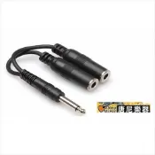 Stander Y-PP-101 台製單聲道 6.3mm 公頭轉(兩個) 6.3mm 母頭音源訊號分接線 [唐尼樂器]