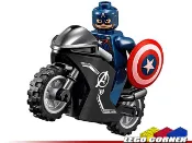【樂高小角落】 Captain America 76032 超級英雄系列人偶、美國隊長摩托車組(附貼紙) SH177