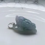 嗨，寶貝銀飾珠寶* 翡翠飾品☆14k金飾品 保證緬甸玉A貨 冰種茄紫紫羅蘭飄綠 三腳蟾蜍翡翠吊墜 墜子