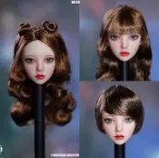 現貨 SUPER DUCK 1/6 SDH033 美女娃娃臉可愛女頭彫 適合白膚素體