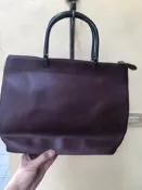二手知名品牌borsalini 手提包全真皮全牛皮正牛皮真皮革