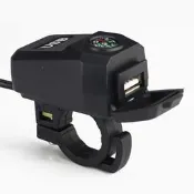【機車百貨】摩托車車載手機USB充電器加指南針 改裝配件輸出電流5V-2A