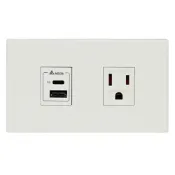 (店+)【台達電子】新普系列 20W USB雙孔充電插座 A+C PD插座 Type C插座//白色