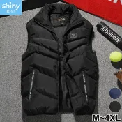 溫暖必備．秋冬季男修身防風保暖外搭舖棉背心－shiny藍格子【Y960】