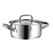 易生活ELiving WMF GOURMET PLUS 五星系列 雙耳不鏽鋼矮湯鍋 含蓋 2.5L #0722206030