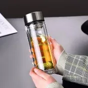 【享屋】550ml雙層玻璃保溫杯(保溫杯 茶壺 耐熱保溫杯 玻璃杯 隨行杯 保冷杯 水壺 保溫瓶)