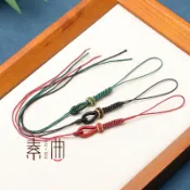 手機掛繩玉米結編織半成品diy銅錢玉器香包書籤配飾可穿飾品包掛 8061