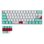 60% PBT 鍵帽設置 MX 開關嘰械遊戲鍵盤 GK61 64 的配置文件 (珊瑚海日本)