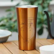 真愛日本 宮崎駿 吉卜力 龍貓 大龍貓飛天陀螺橡果橘 真空 不鏽鋼杯 400ml 隨手杯 杯子 保溫杯 保冷杯
