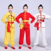 9153人收藏備用🏷️ 國風武術表演服 兒童功夫裝 太極練功服 男女童舞龍打鼓演出服 古風