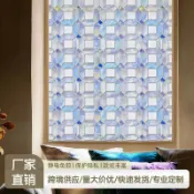 柳岸小舖 【法式浮雕彩繪】玻璃貼紙 窗戶貼膜 窗花貼紙 藝術貼膜 復古裝飾貼 蒂凡尼風格 凹凸立體紋理 陽光照射透光 免膠靜電吸附 隱私保護 居家裝潢