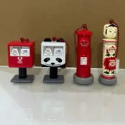 *新品* T-ARTS 日本郵便局郵筒 吊飾 木芥子 貓熊 扭蛋 轉蛋