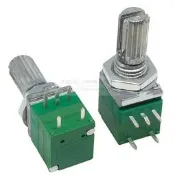 RK097N雙聯5腳電位器帶開關RV097G 5K 10K 20K 50K 100K 500K柄長15MM電位器 AG2