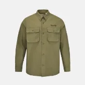 【Timberland】男款灰綠色寬版長袖襯衫外套(A5SKU590)