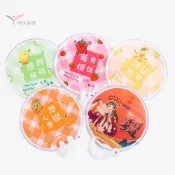 🆕佰佳客製 |團扇廣告扇定做logo折疊飛盤圓扇定制折扇迷你小扇子便攜卡通宣傳